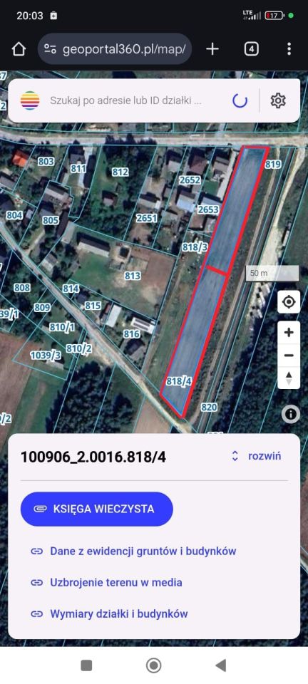 Działka rolno-budowlana Ożegów. Zdjęcie 2
