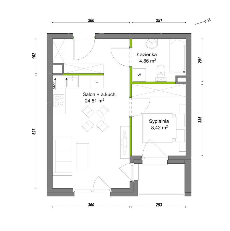 Mieszkanie 2-pokojowe Wrocław Ołtaszyn, ul. Orawska. Zdjęcie 8