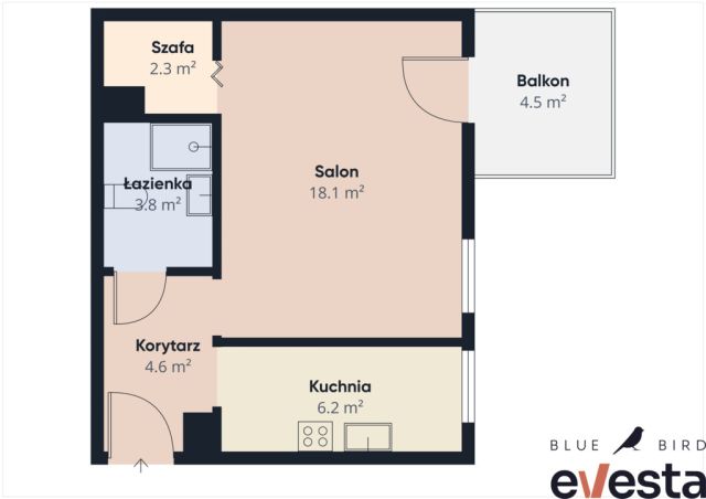 Mieszkanie 1-pokojowe Wrocław Gądów Mały, ul. Jerzego Bajana. Zdjęcie 15