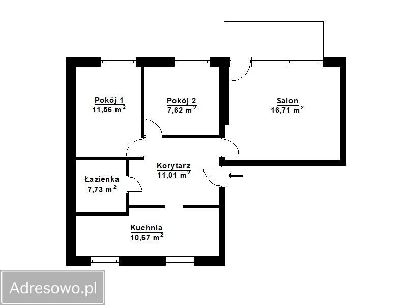 Mieszkanie 3-pokojowe Włocławek Centrum, ul. Przedmiejska. Zdjęcie 2