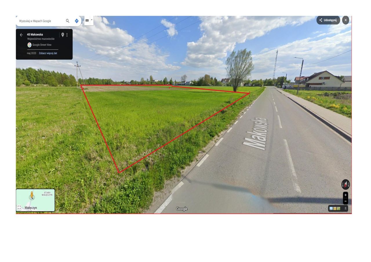 Działka rolno-budowlana Małęczyn Stary Małęczyn, ul. Makowska. Zdjęcie 5