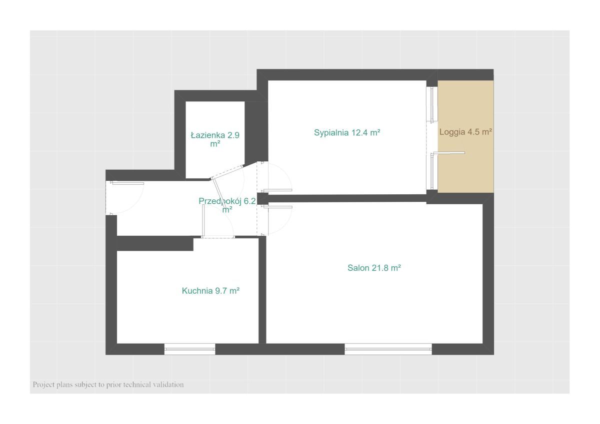 Mieszkanie 2-pokojowe Poznań Grunwald, ul. Rycerska. Zdjęcie 16