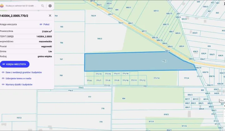 Działka leśna Krypy