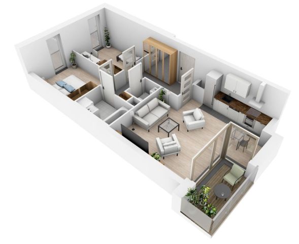 Mieszkanie 3-pokojowe Lublin Ponikwoda. Zdjęcie 12