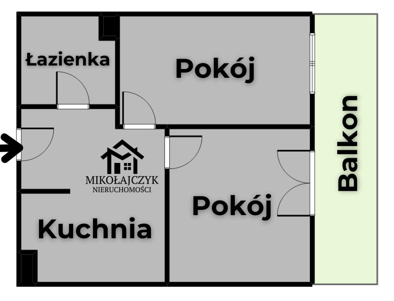 Mieszkanie 2-pokojowe Olsztyn Nagórki, al. Aleja Generała Władysława Sikorskiego. Zdjęcie 15