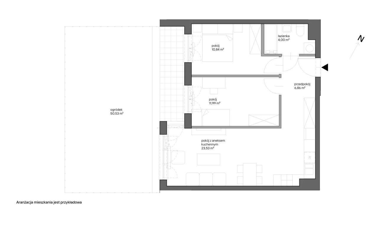 Mieszkanie 3-pokojowe Kraków Bieżanów, ul. Henryka i Karola Czeczów. Zdjęcie 7