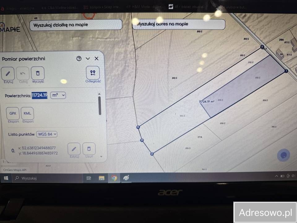 Działka rolno-budowlana Falborz-Kolonia