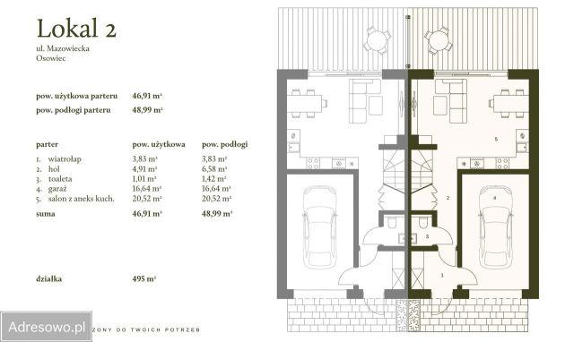 bliźniak, 4 pokoje Osowiec, ul. Mazowiecka. Zdjęcie 6