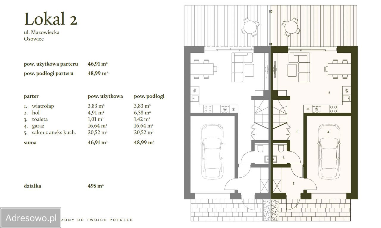bliźniak, 4 pokoje Osowiec, ul. Mazowiecka. Zdjęcie 6