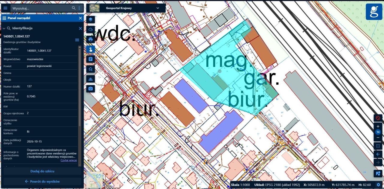 Działka inwestycyjna Legionowo, ul. Tadeusza Kościuszki. Zdjęcie 3
