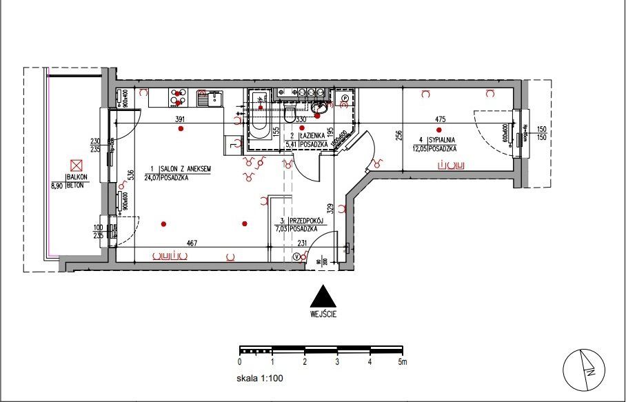 Mieszkanie 2-pokojowe Bydgoszcz Bielawy, ul. Jana Karola Chodkiewicza. Zdjęcie 14