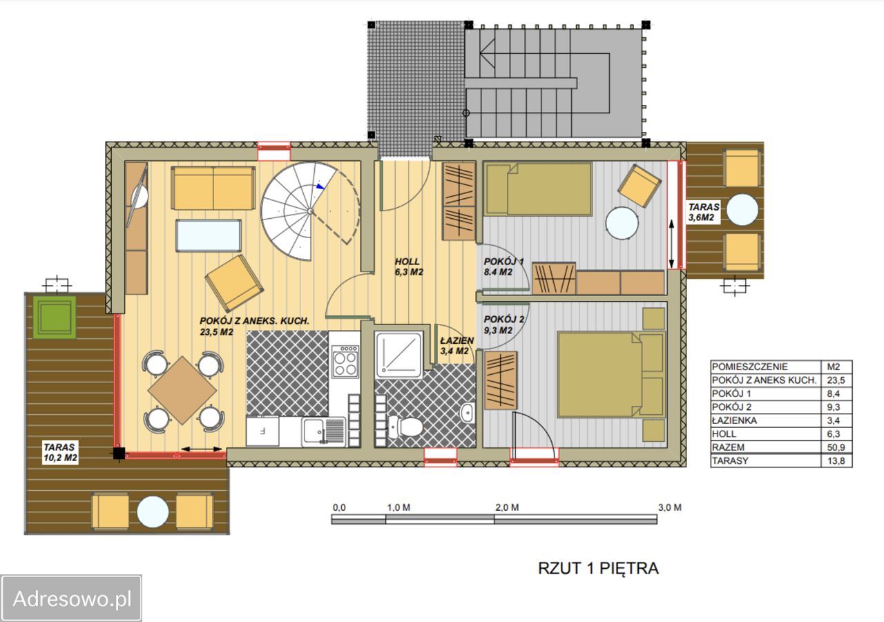 Mieszkanie 3-pokojowe Ustroń, ul. Armii Krajowej. Zdjęcie 20