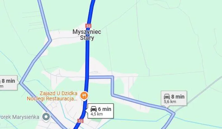 Działka budowlana Myszyniec Stary