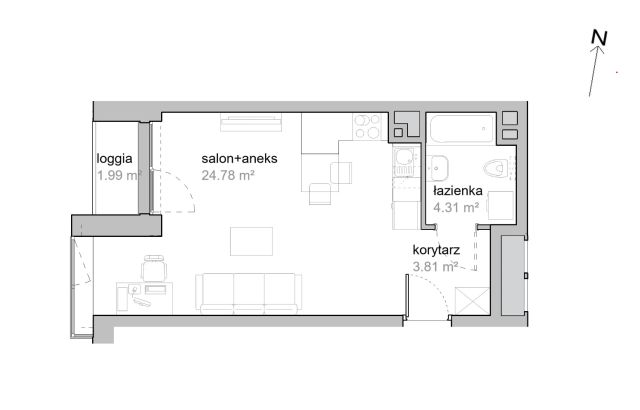 Mieszkanie 1-pokojowe Wrocław Tarnogaj, ul. Piękna. Zdjęcie 7