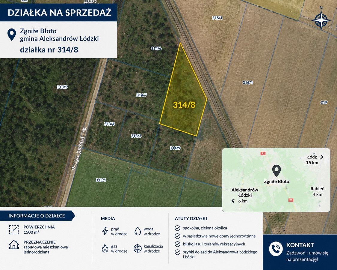 Działka budowlana Zgniłe Błoto. Zdjęcie 2