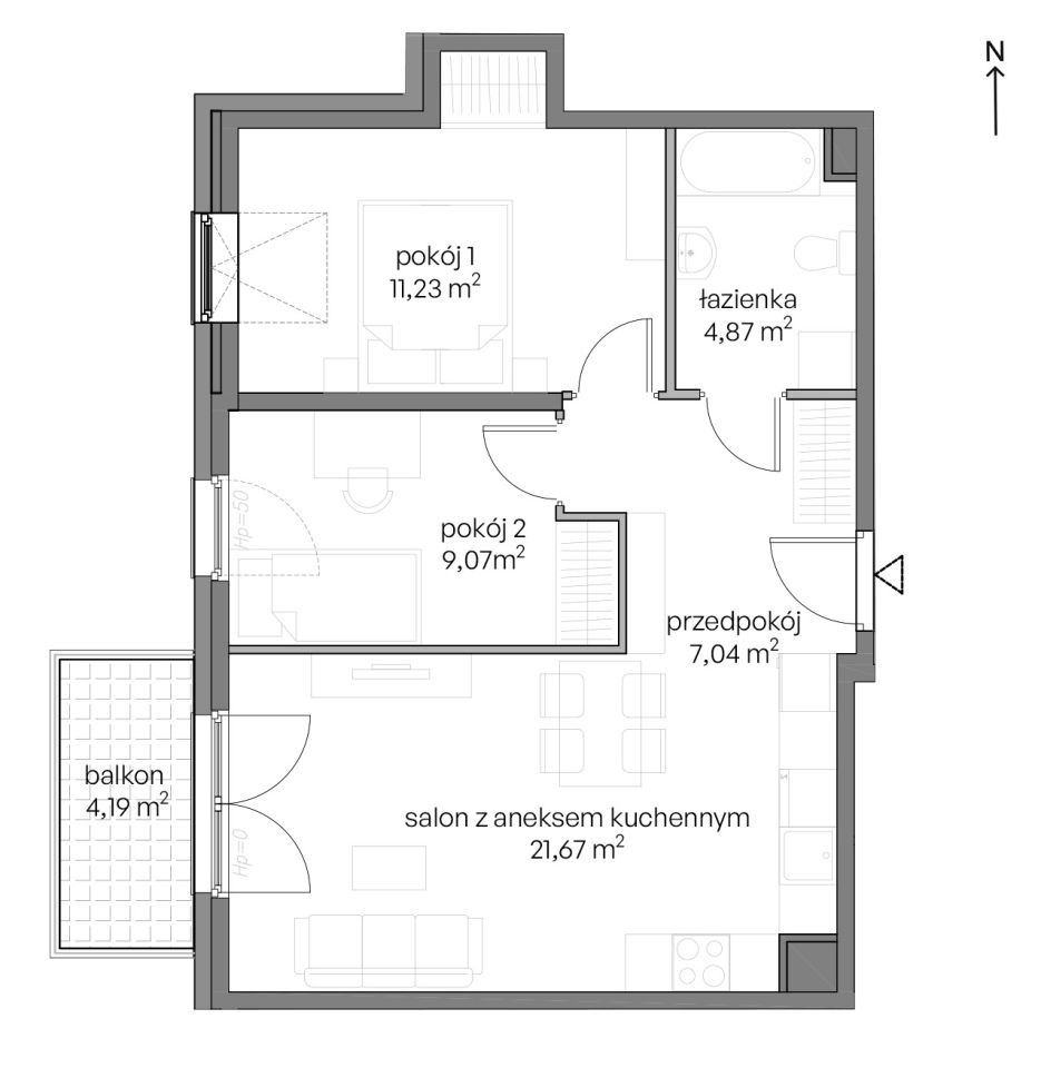 Mieszkanie 3-pokojowe Gdańsk Ujeścisko, ul. Niepołomicka. Zdjęcie 8