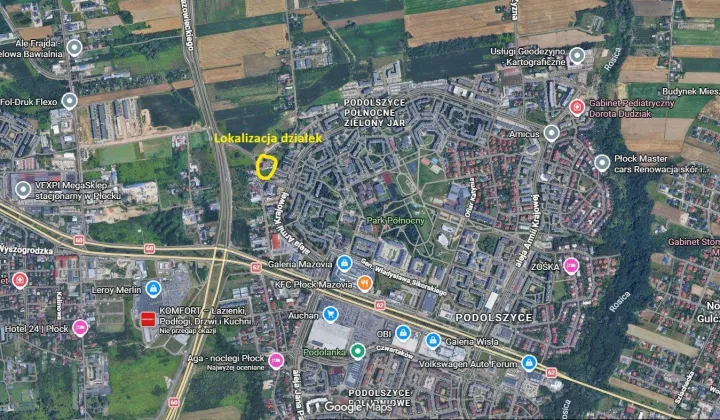 Działka budowlana Płock Podolszyce, ul. Zbożowa