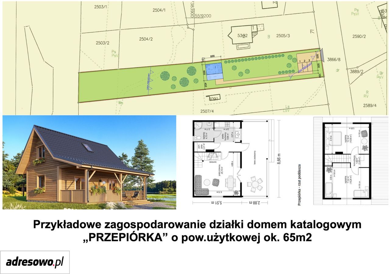 Działka budowlana Rzyki, os. Praciaki. Zdjęcie 4