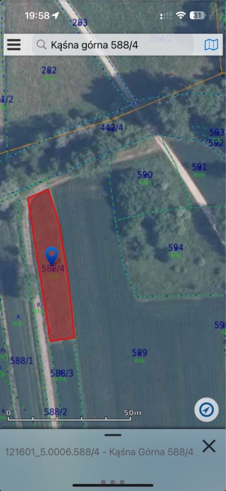 Działka rolna Kąśna Górna. Zdjęcie 3