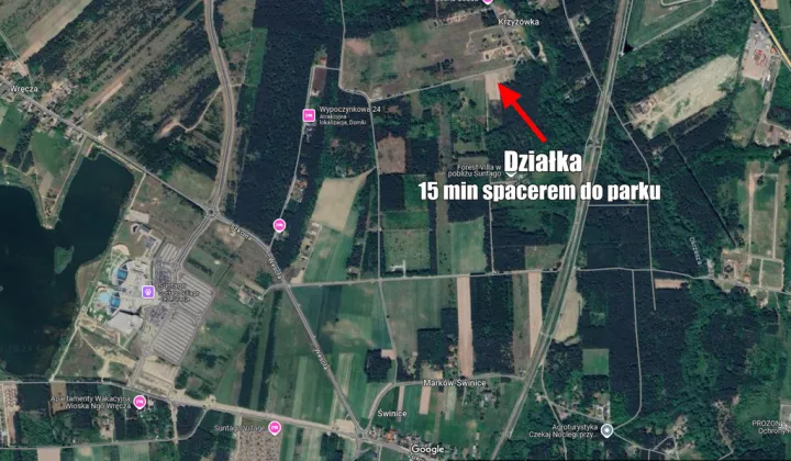 Działka inwestycyjna Wręcza
