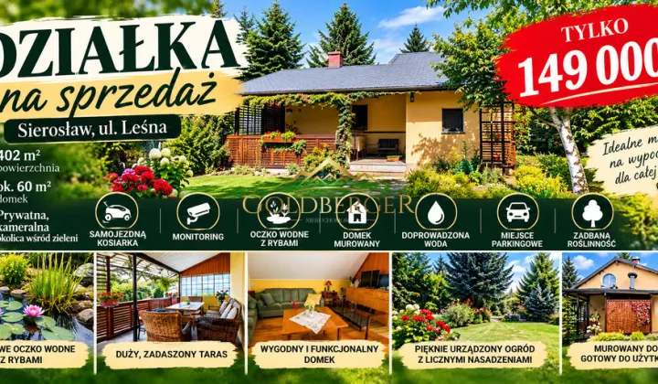 Działka rekreacyjna Sierosław, ul. Leśna