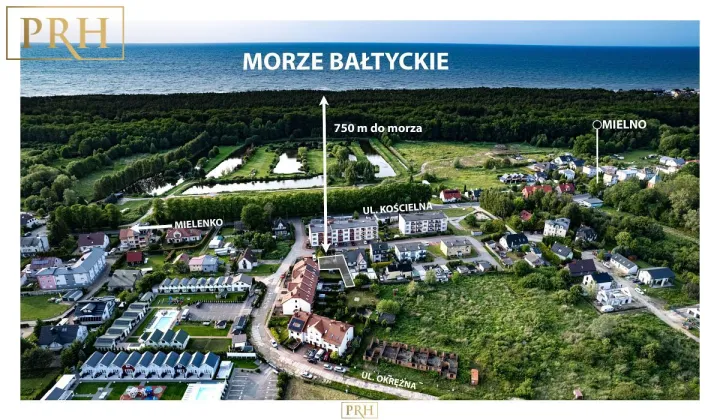 bliźniak, 3 pokoje Mielno, ul. Kościelna