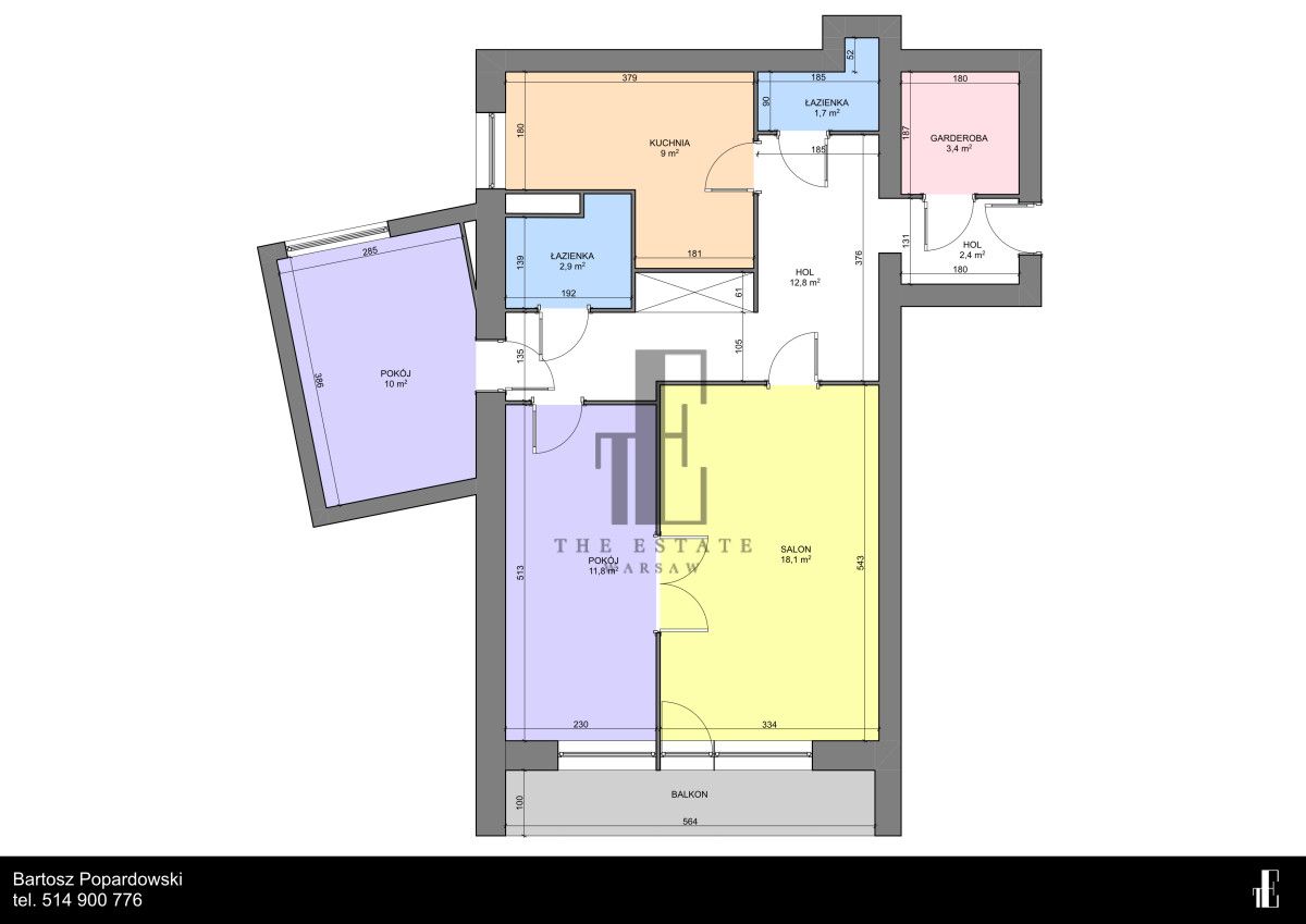 Mieszkanie 3-pokojowe Warszawa Praga, ul. Igańska. Zdjęcie 18