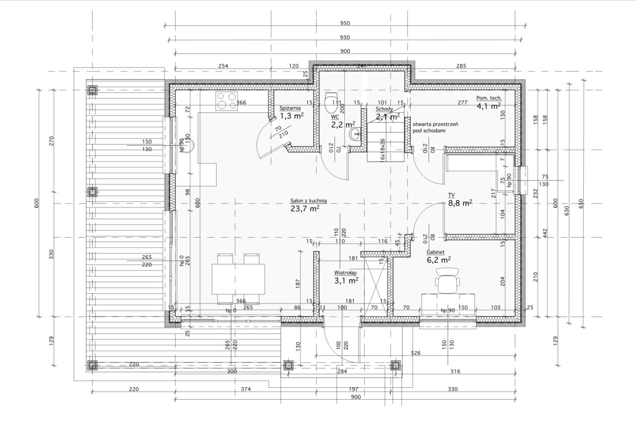 dom wolnostojący, 4 pokoje Ostrówek, ul. Projektowana. Zdjęcie 3