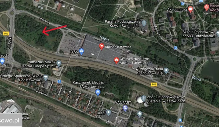 Działka inwestycyjna Katowice Załęże, ul. Franza Waxmana