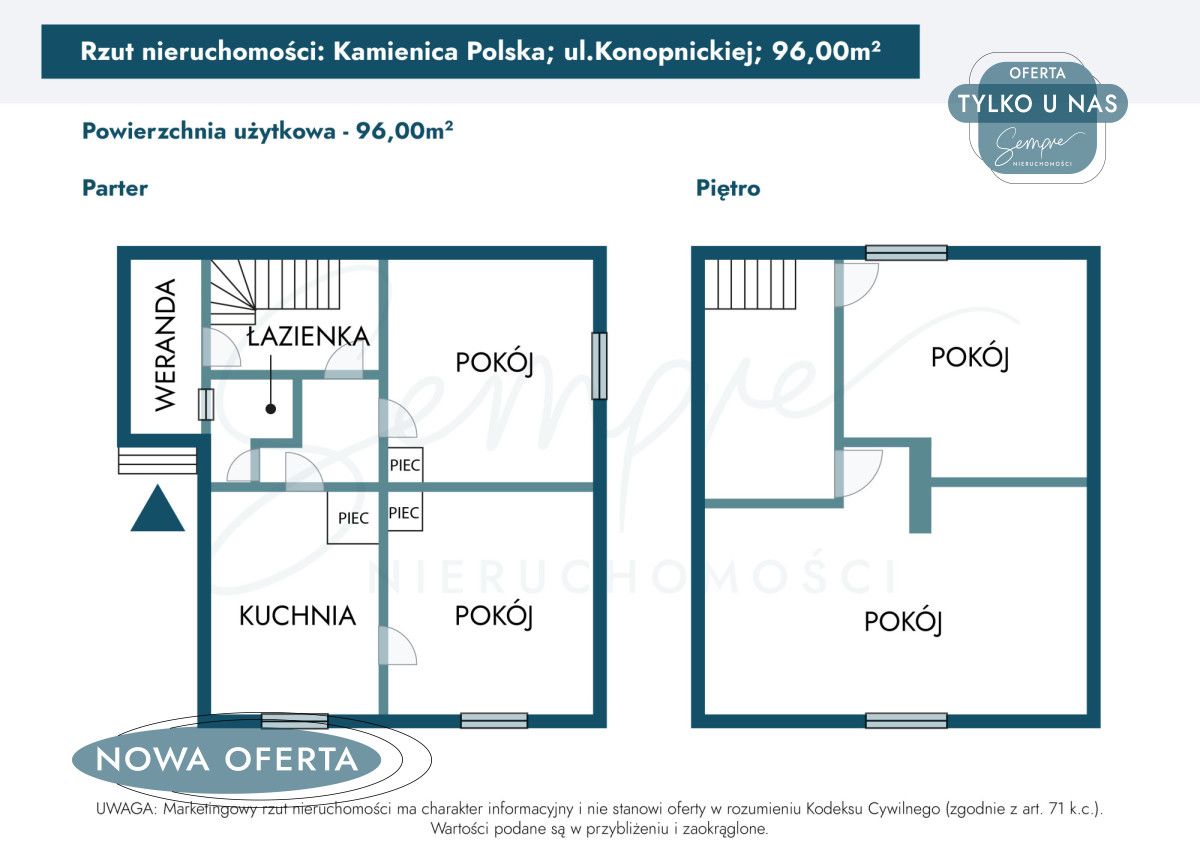 dom wolnostojący, 4 pokoje Kamienica Polska, ul. Marii Konopnickiej. Zdjęcie 26