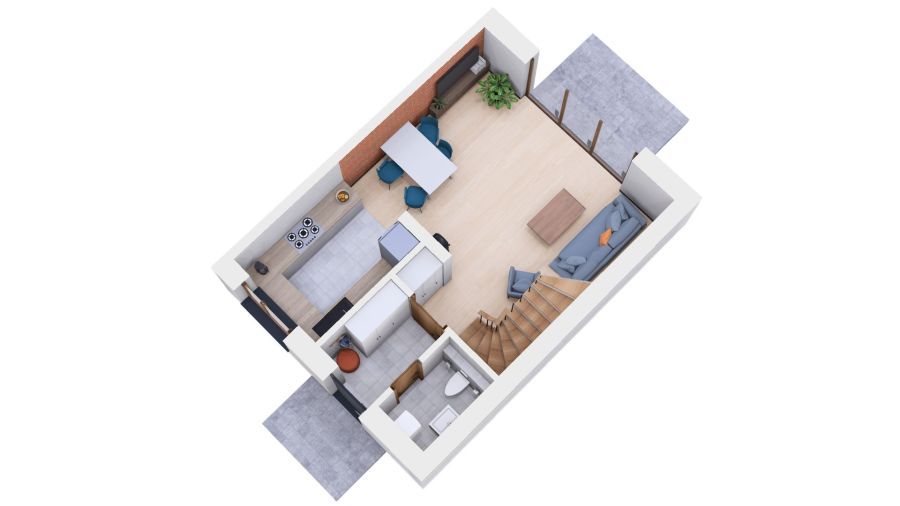 dom szeregowy, 3 pokoje Gdańsk Chełm, ul. Damazego Tilgnera. Zdjęcie 5