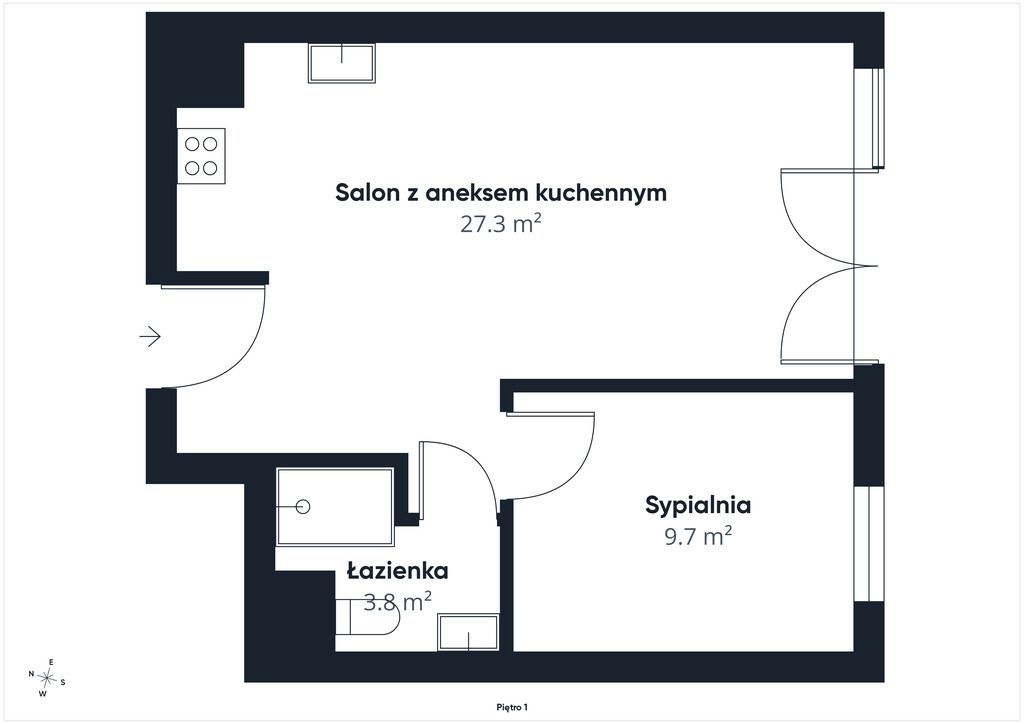 Mieszkanie 2-pokojowe Pruszków Żbików, ul. 3 Maja. Zdjęcie 2