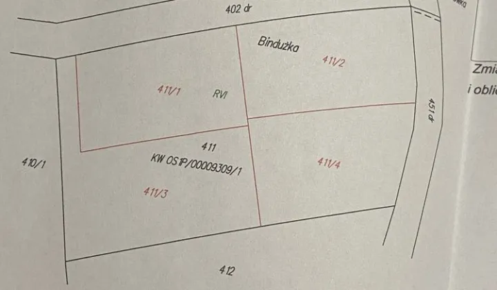 Działka budowlana Bindużka