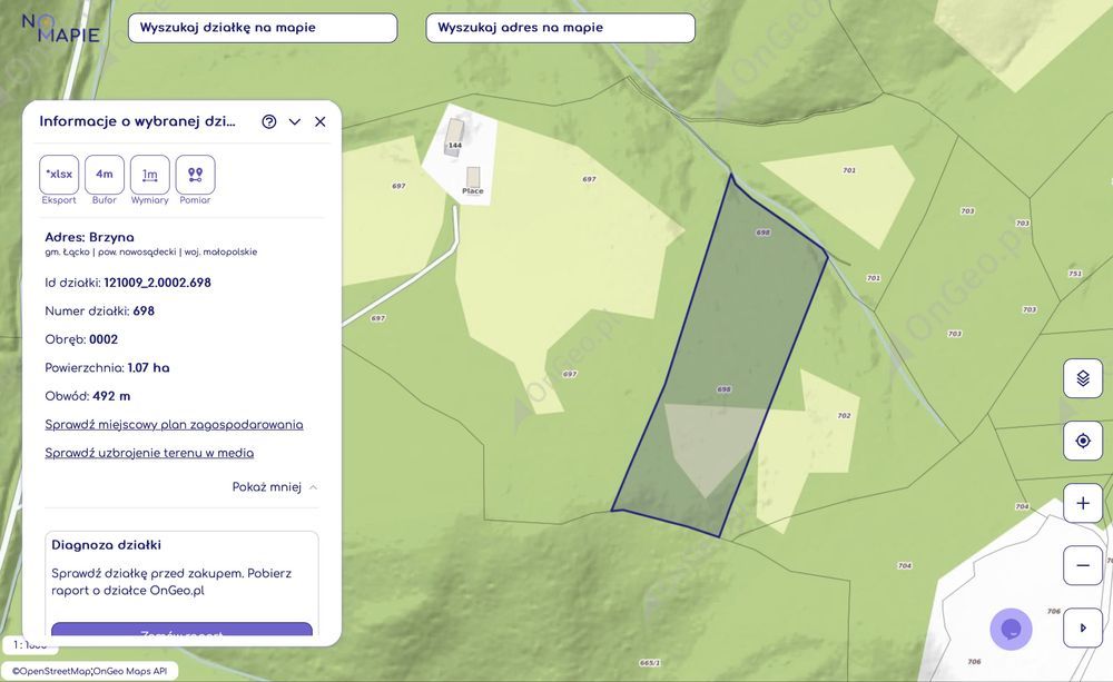 Działka rolna Brzyna. Zdjęcie 8