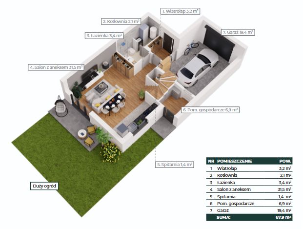 dom, 5 pokoi Lesznowola. Zdjęcie 8