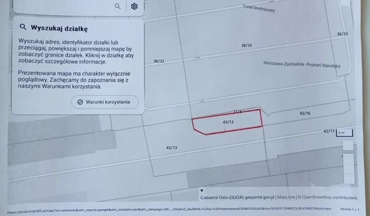 Działka inwestycyjna Łódź Śródmieście, ul. Piotrkowska