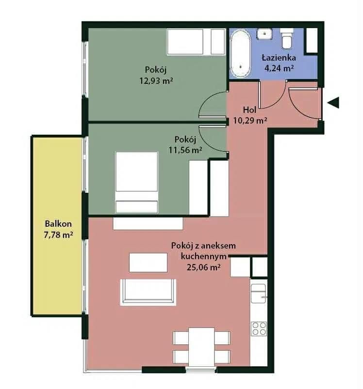 Mieszkanie 3-pokojowe Katowice, ul. Bytomska. Zdjęcie 2