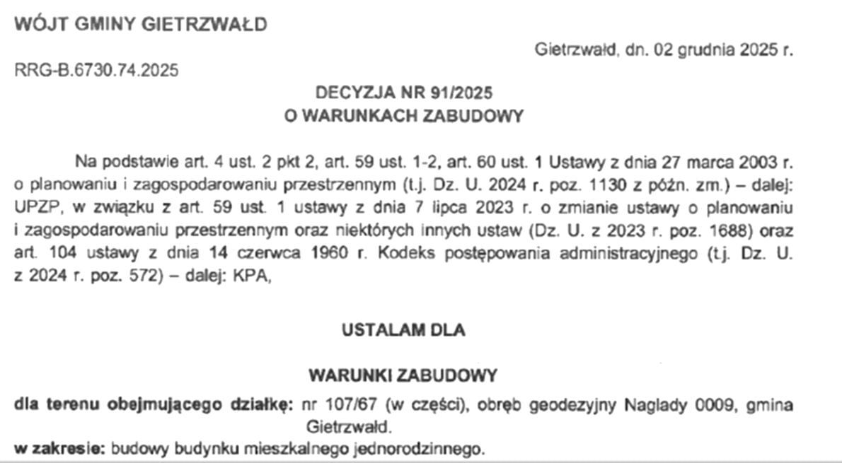 Działka budowlana Naglady, ul. Żurawia. Zdjęcie 2