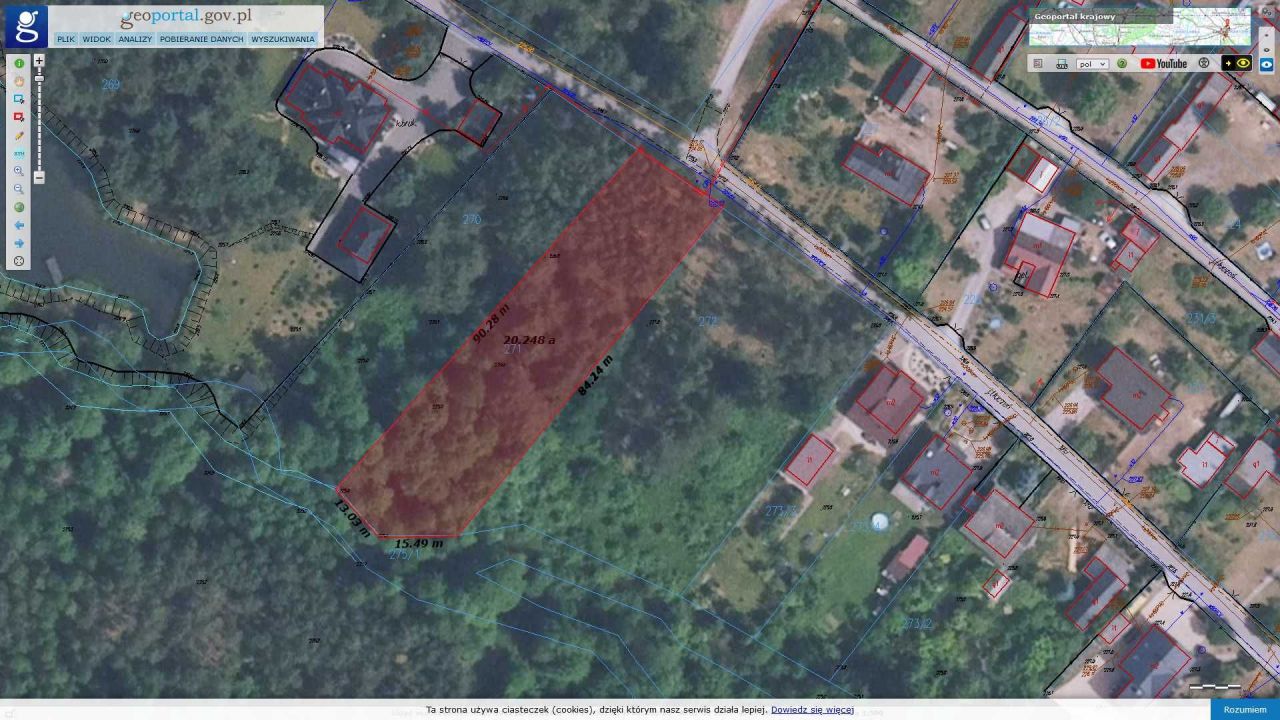 Działka budowlana Młynek Nieświński