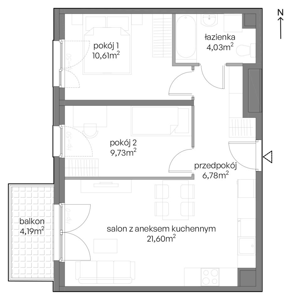 Mieszkanie 3-pokojowe Gdańsk Ujeścisko, ul. Niepołomicka. Zdjęcie 8