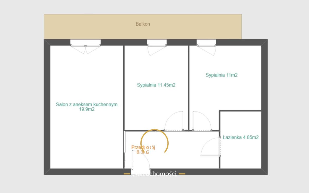 Mieszkanie 3-pokojowe Lublin Dziesiąta, pl. Obrońców Lublina. Zdjęcie 12