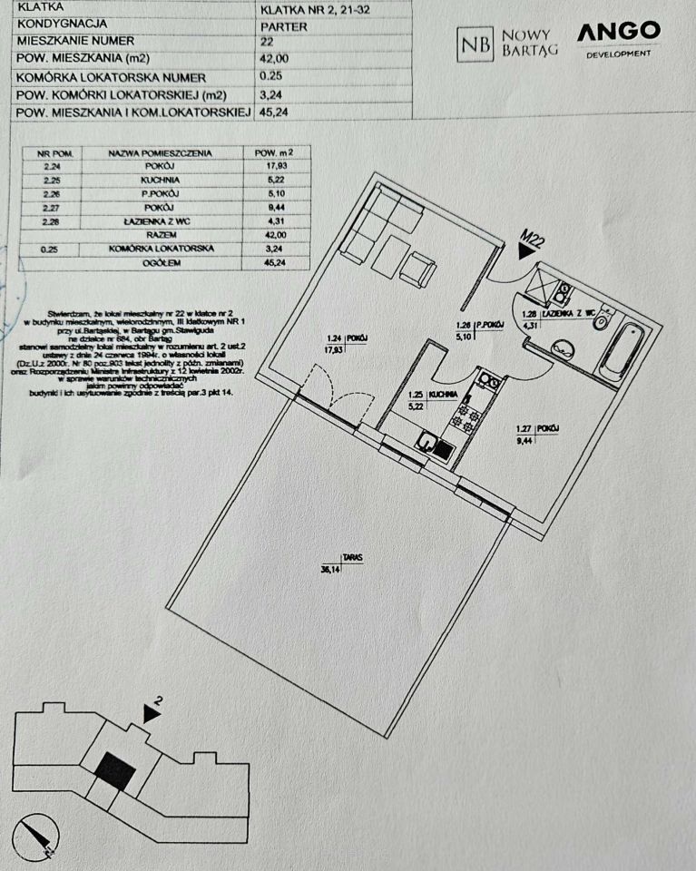 Mieszkanie 2-pokojowe Olsztyn, ul. Bartąska. Zdjęcie 8