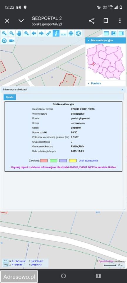 Działka budowlana Bądzów. Zdjęcie 3