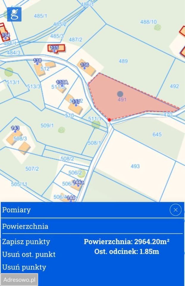 Działka budowlana Studniska Dolne. Zdjęcie 2