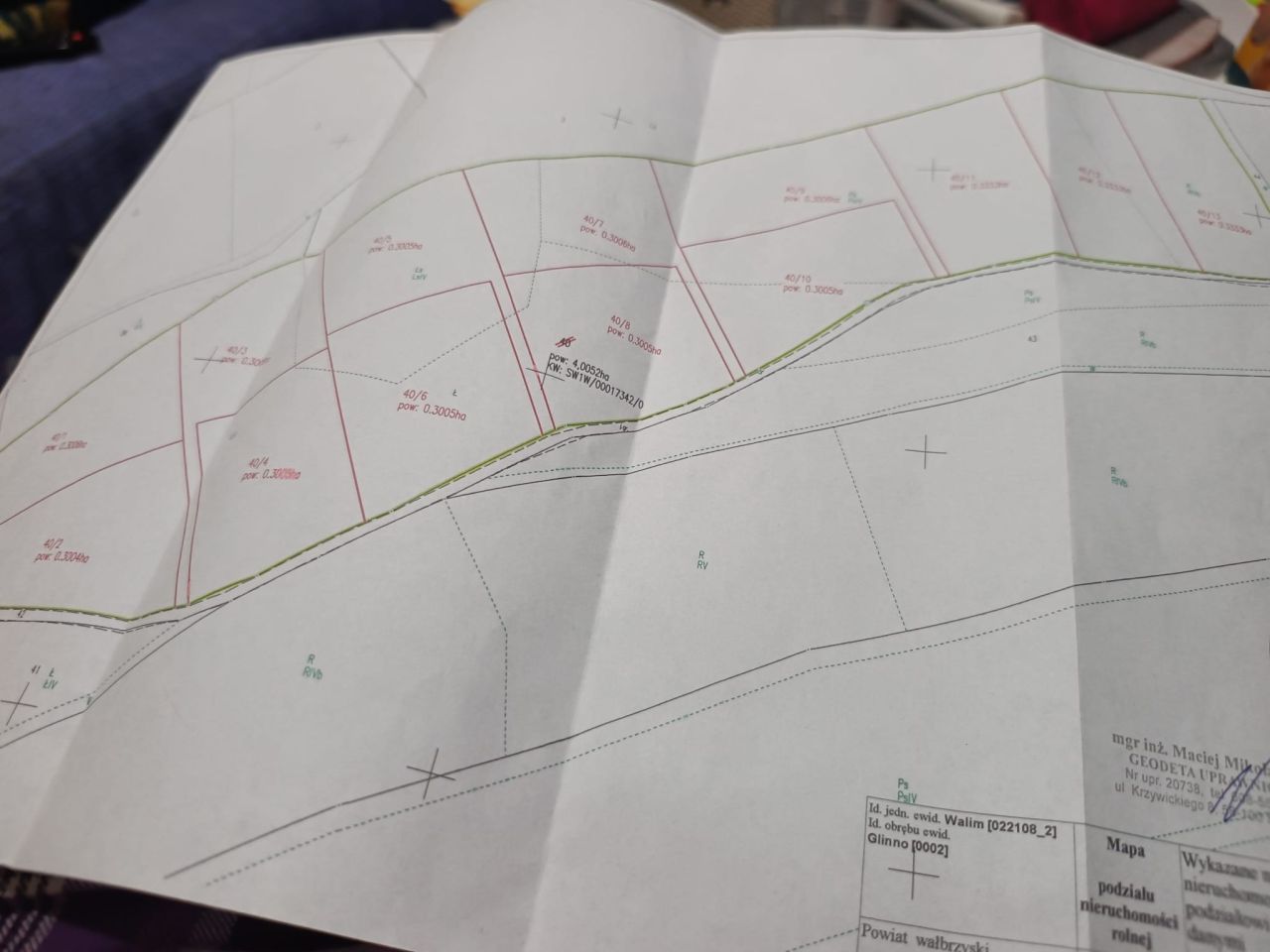 Działka rolna Glinno