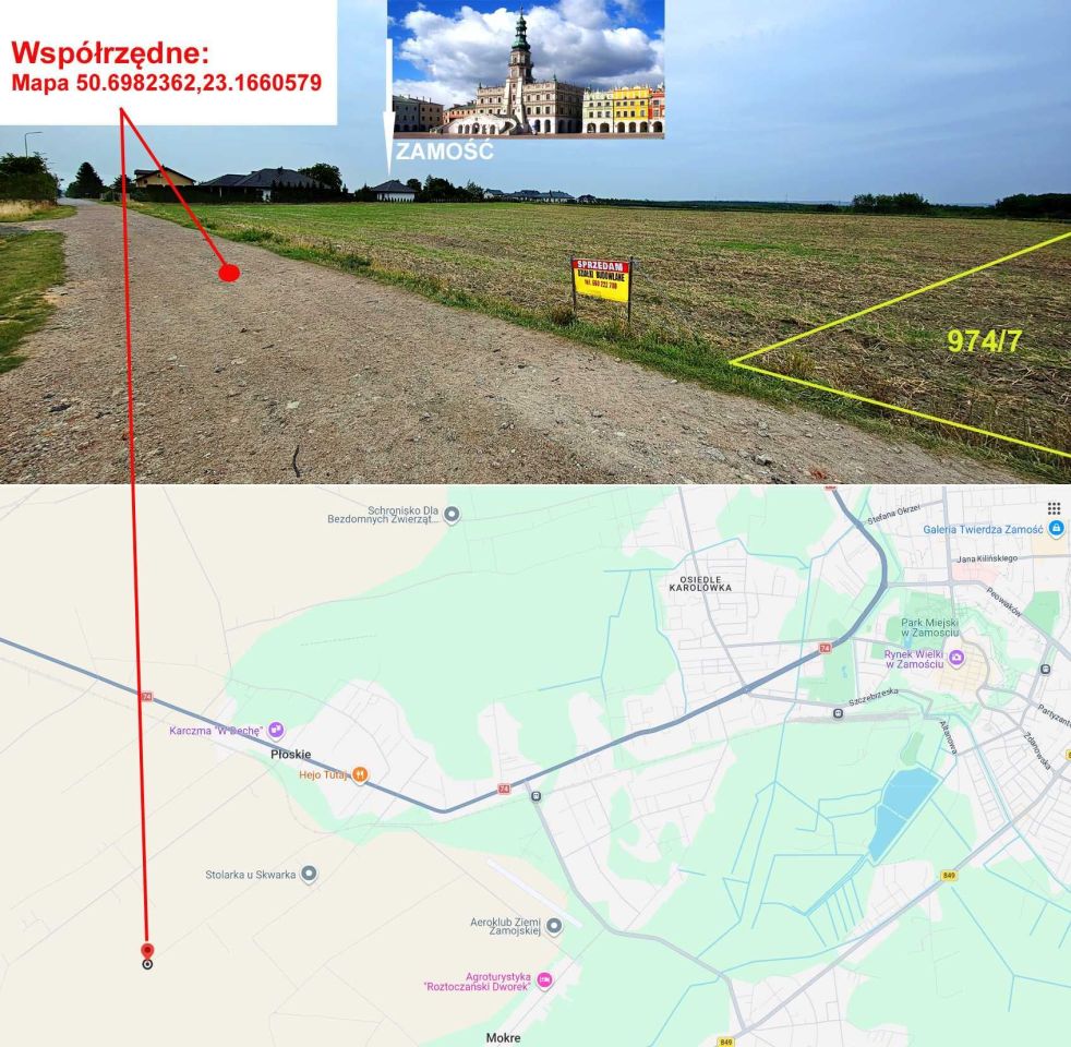 Działka budowlana Płoskie. Zdjęcie 2