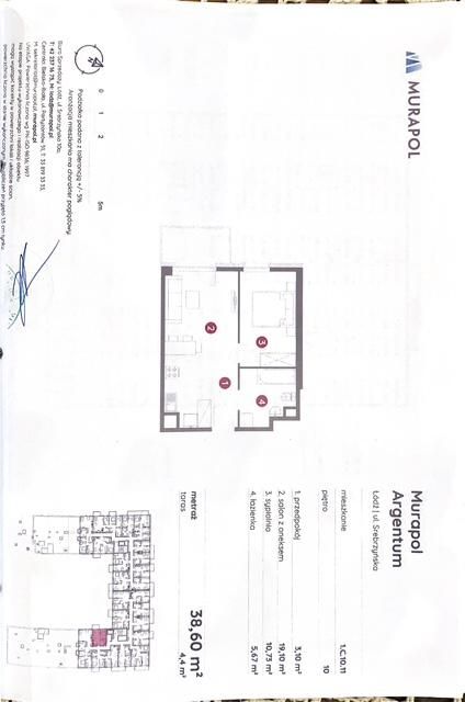 Mieszkanie 2-pokojowe Łódź Polesie, ul. Srebrzyńska. Zdjęcie 2
