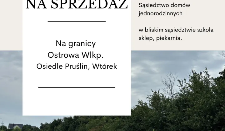 Działka budowlana Wtórek, ul. Łąkowa