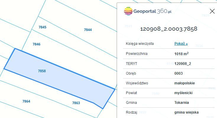 Działka budowlana Skomielna Czarna. Zdjęcie 5