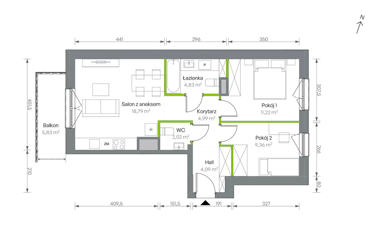Mieszkanie 3-pokojowe Warszawa Targówek, ul. Oliwska. Zdjęcie 16